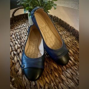 Coach Brandi Flats - Blue and Black - 9